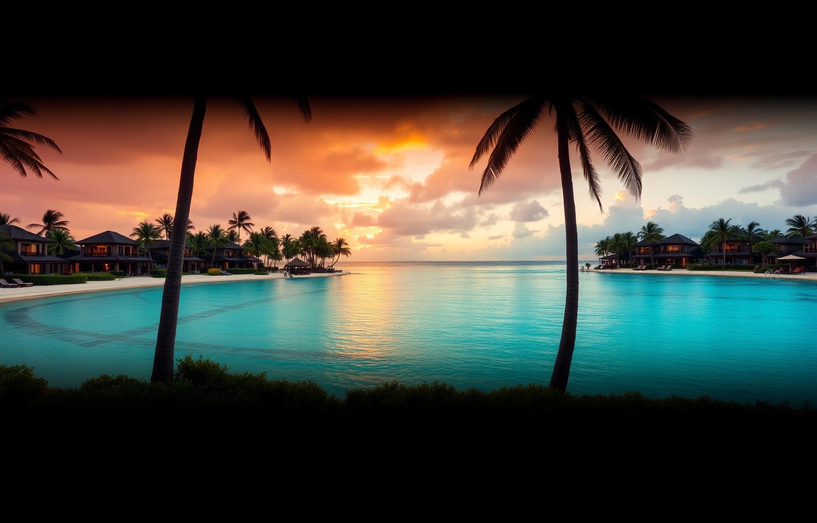 Luxury beach resort vacation